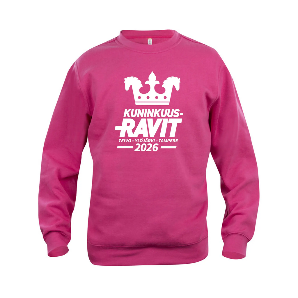 Collegepaita, unisex, paikkakuntalogolla (pysty)