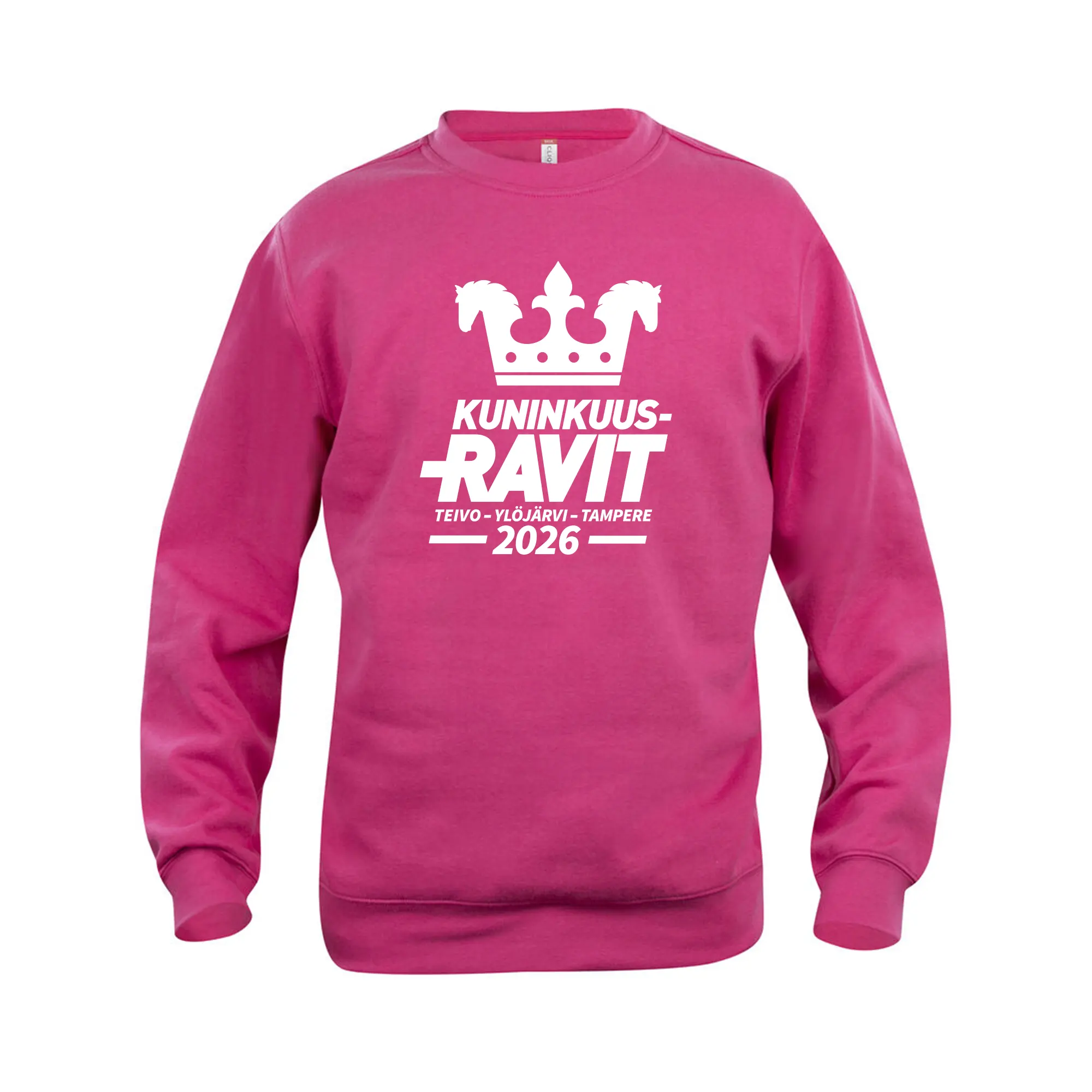 Collegepaita, unisex, paikkakuntalogolla (pysty)