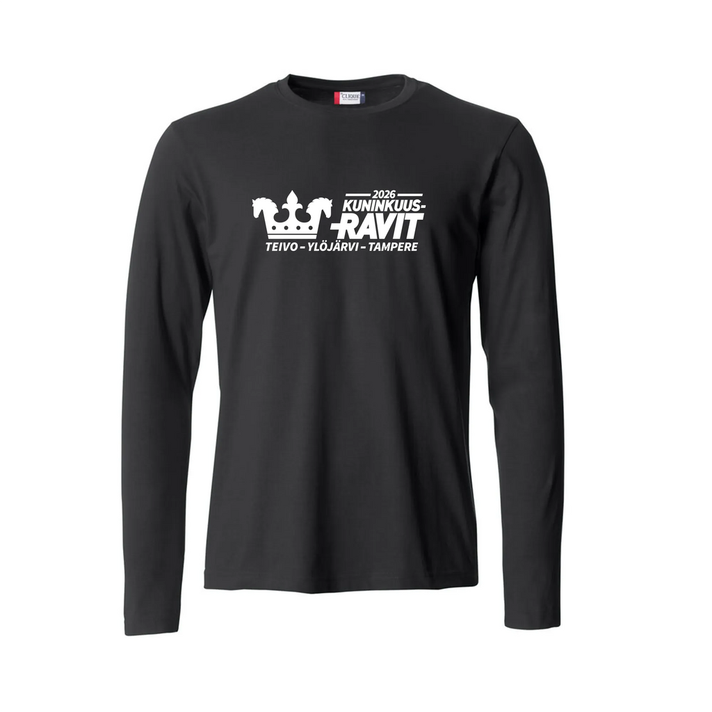 Pitkähihainen T-paita, unisex, paikkakuntalogolla