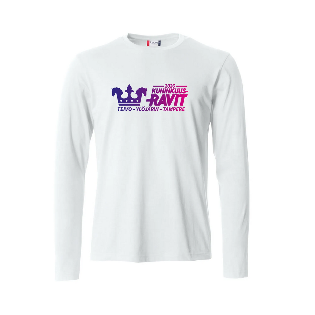 Pitkähihainen T-paita, unisex, paikkakuntalogolla